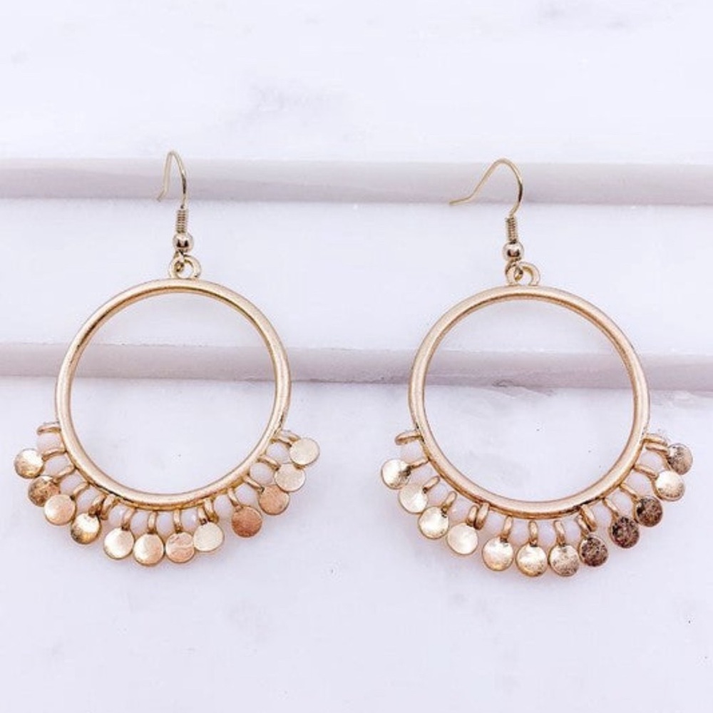 Beaded Hoop Earrings